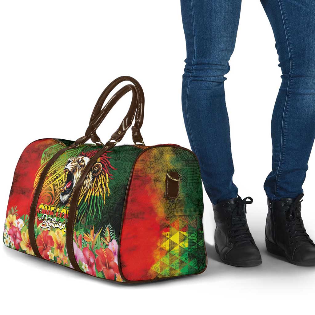 Hawaiian Reggae Travel Bag Jawaiian One Love-Tribal Tatoos and Rastafari Lion LT03 - Polynesian Pride