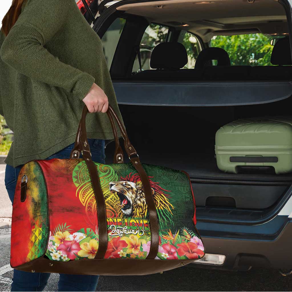 Hawaiian Reggae Travel Bag Jawaiian One Love-Tribal Tatoos and Rastafari Lion LT03 - Polynesian Pride