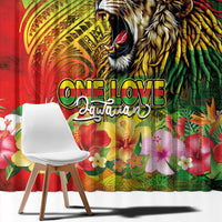 Hawaiian Reggae Window Curtain Jawaiian One Love-Tribal Tatoos and Rastafari Lion LT03 - Polynesian Pride