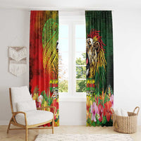 Hawaiian Reggae Window Curtain Jawaiian One Love-Tribal Tatoos and Rastafari Lion LT03 - Polynesian Pride