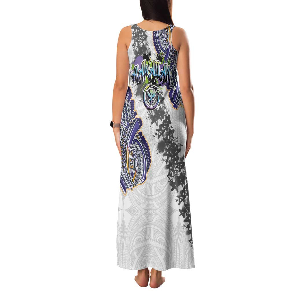 Traditional Art Hawaiian Kakau Tattoos Family Matching Tank Maxi Dress and Hawaiian Shirt Graffiti Style LT03 - Polynesian Pride