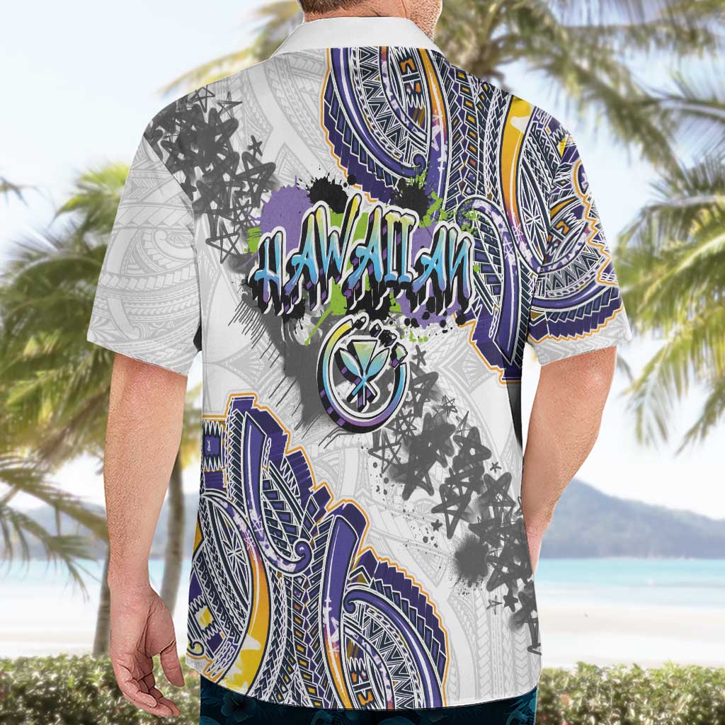 Traditional Art Hawaiian Kakau Tattoos Hawaiian Shirt Graffiti Style LT03 - Polynesian Pride