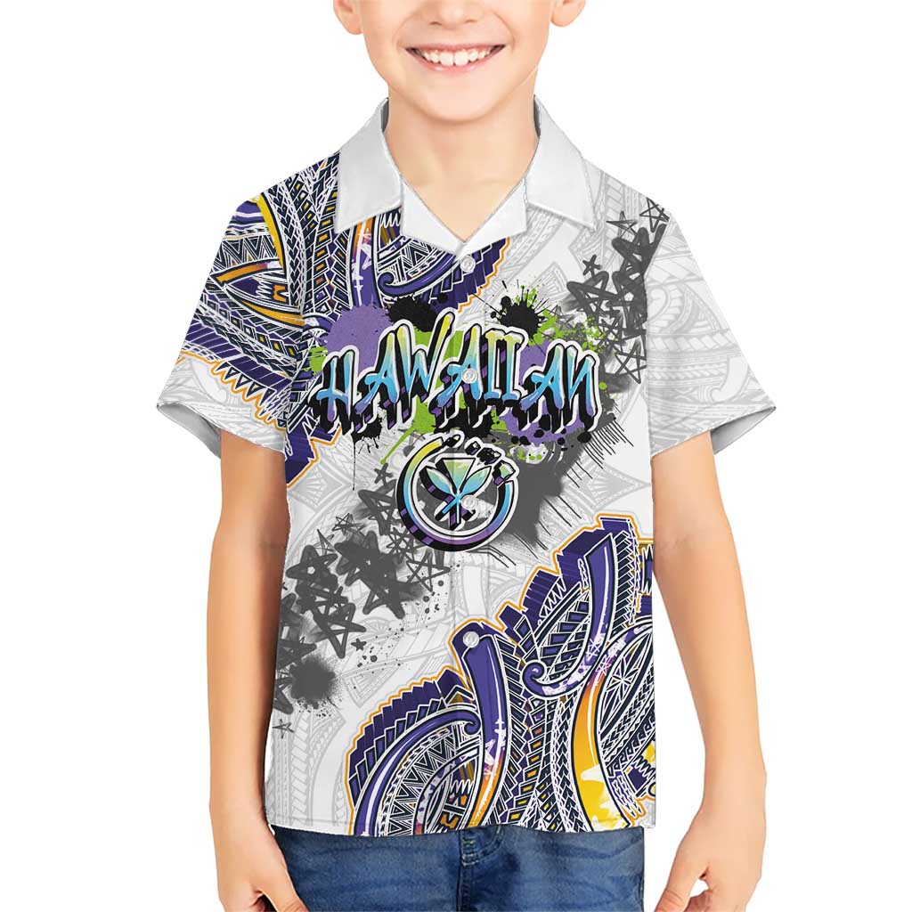 Traditional Art Hawaiian Kakau Tattoos Hawaiian Shirt Graffiti Style LT03 - Polynesian Pride