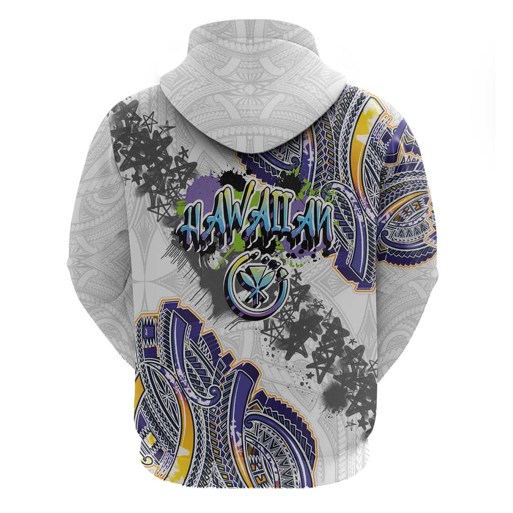 Traditional Art Hawaiian Kakau Tattoos Hoodie Graffiti Style - Polynesian Pride