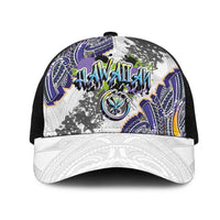 Traditional Art Hawaiian Kakau Tattoos Mesh Trucker Cap Graffiti Style - Polynesian Pride