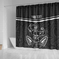 Custom Hawaii Warrior Shower Curtain Kakau Quilt Pattern LT03 - Polynesian Pride