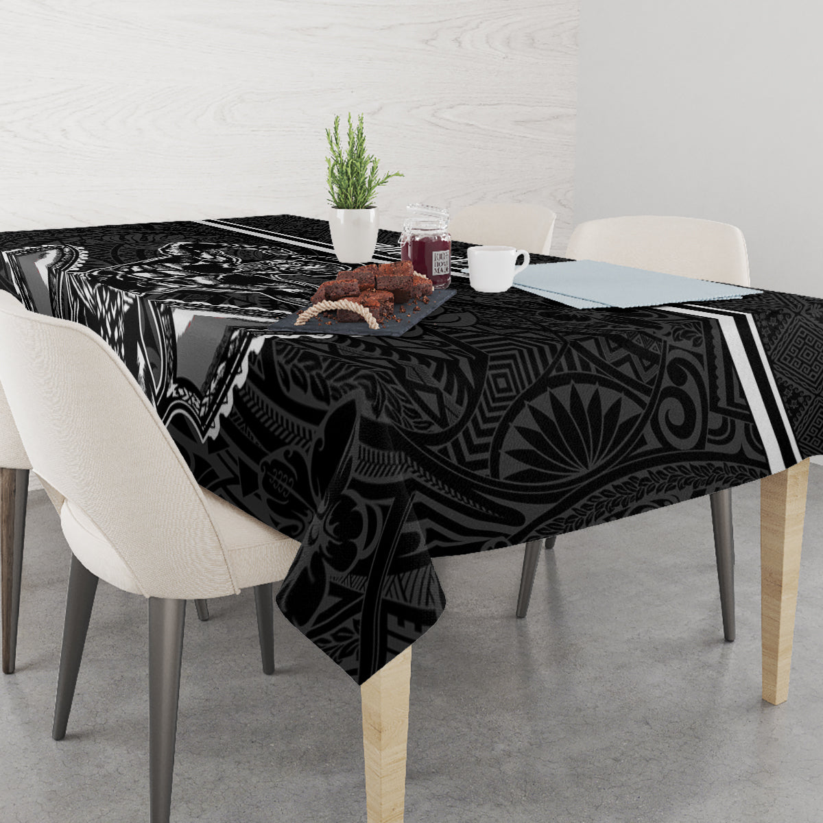 Custom Hawaii Warrior Tablecloth Kakau Quilt Pattern LT03 - Polynesian Pride