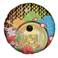 Hawaii Womens Day Wahine Spare Tire Cover Strong Beautiful Woman with Kakau Style LT03 - Polynesian Pride