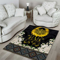 Flores de Mayo and Filipino Fiesta Area Rug The Sun-Jasmine and Polynesian Yakan Tattoo Barong Style LT03 - Polynesian Pride