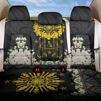 Flores de Mayo and Filipino Fiesta Back Car Seat Cover The Sun-Jasmine and Polynesian Yakan Tattoo Barong Style LT03 One Size Black - Polynesian Pride