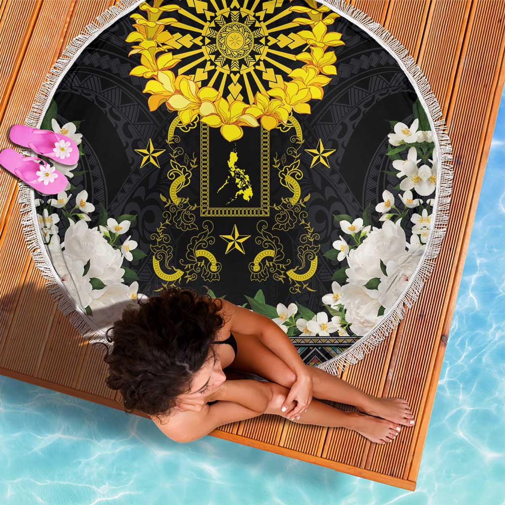 Flores de Mayo and Filipino Fiesta Beach Blanket The Sun-Jasmine and Polynesian Yakan Tattoo Barong Style LT03 - Polynesian Pride