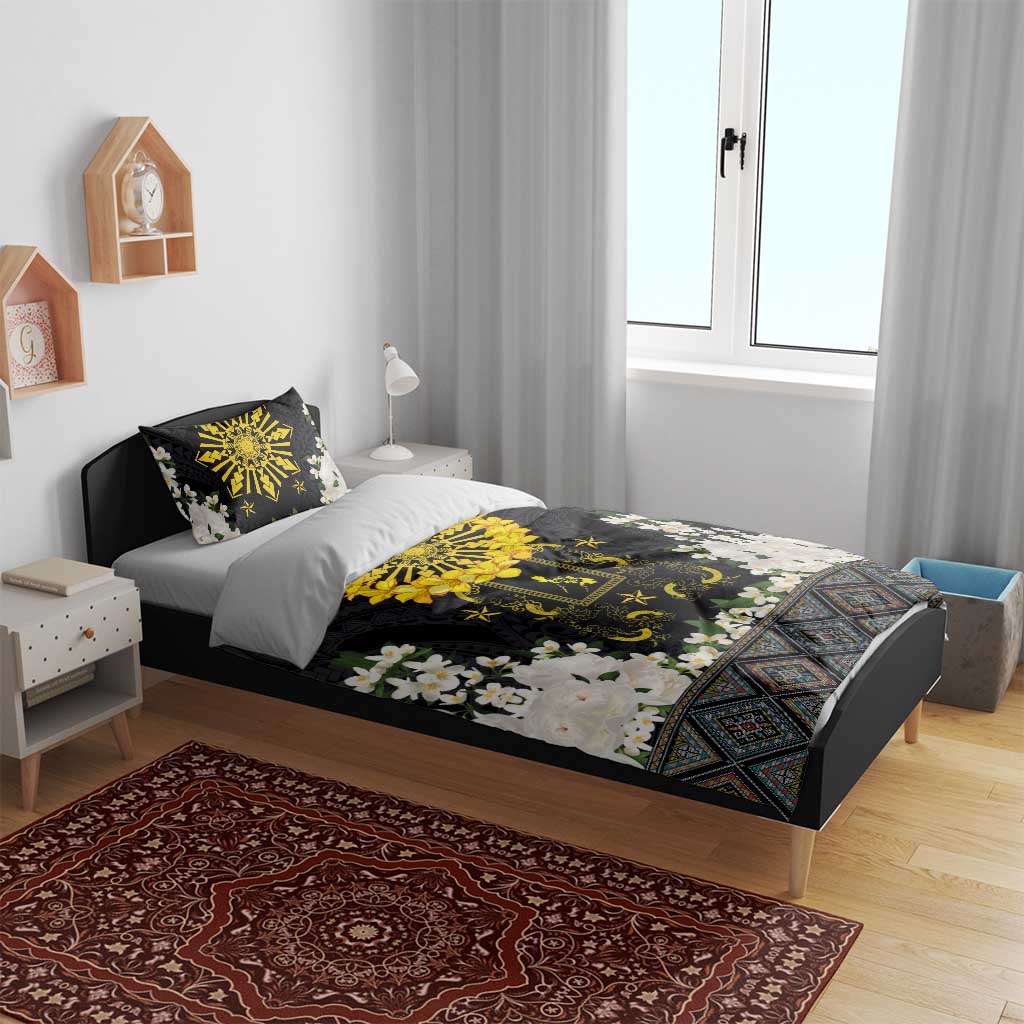 Flores de Mayo and Filipino Fiesta Bedding Set The Sun-Jasmine and Polynesian Yakan Tattoo Barong Style LT03 - Polynesian Pride