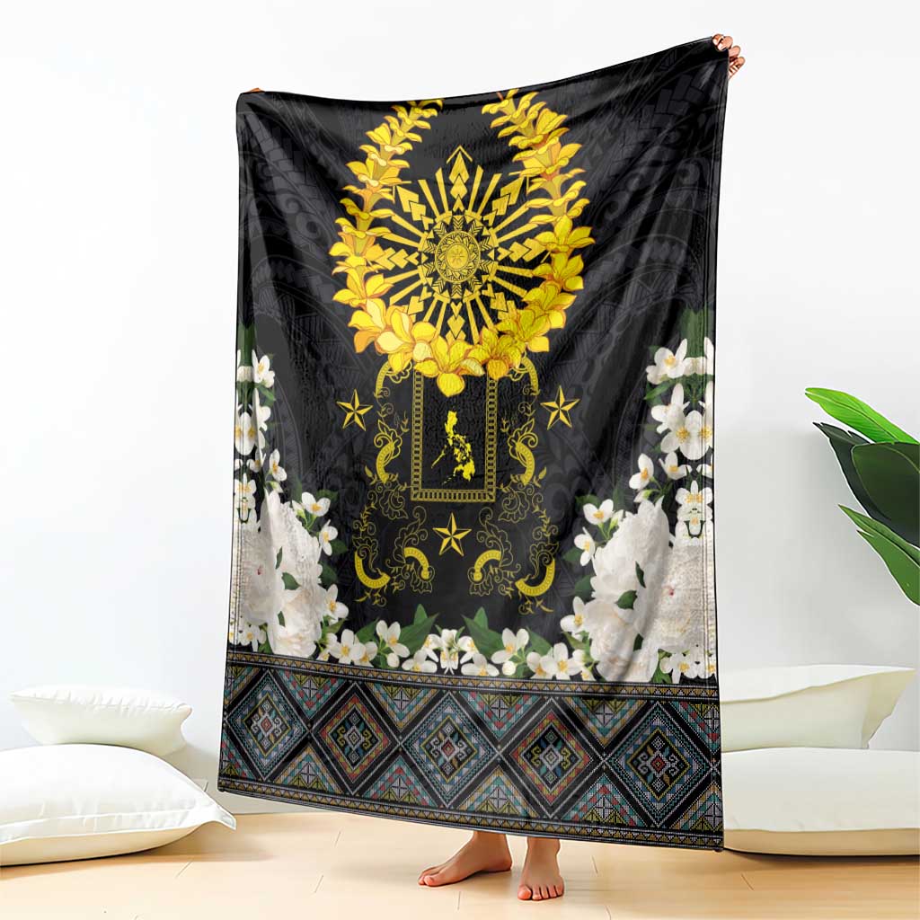 Flores de Mayo and Filipino Fiesta Blanket The Sun-Jasmine and Polynesian Yakan Tattoo Barong Style LT03 - Polynesian Pride