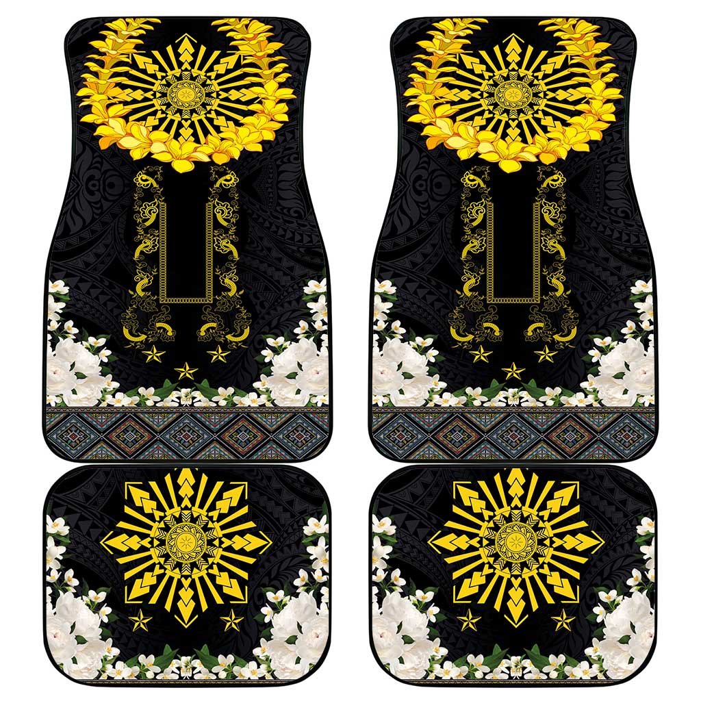 Flores de Mayo and Filipino Fiesta Car Mats The Sun-Jasmine and Polynesian Yakan Tattoo Barong Style LT03 - Polynesian Pride