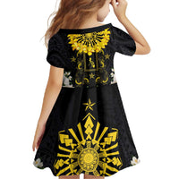 Flores de Mayo and Filipino Fiesta Family Matching Mermaid Dress and Hawaiian Shirt The Sun-Jasmine and Polynesian Yakan Tattoo Barong Style LT03 - Polynesian Pride