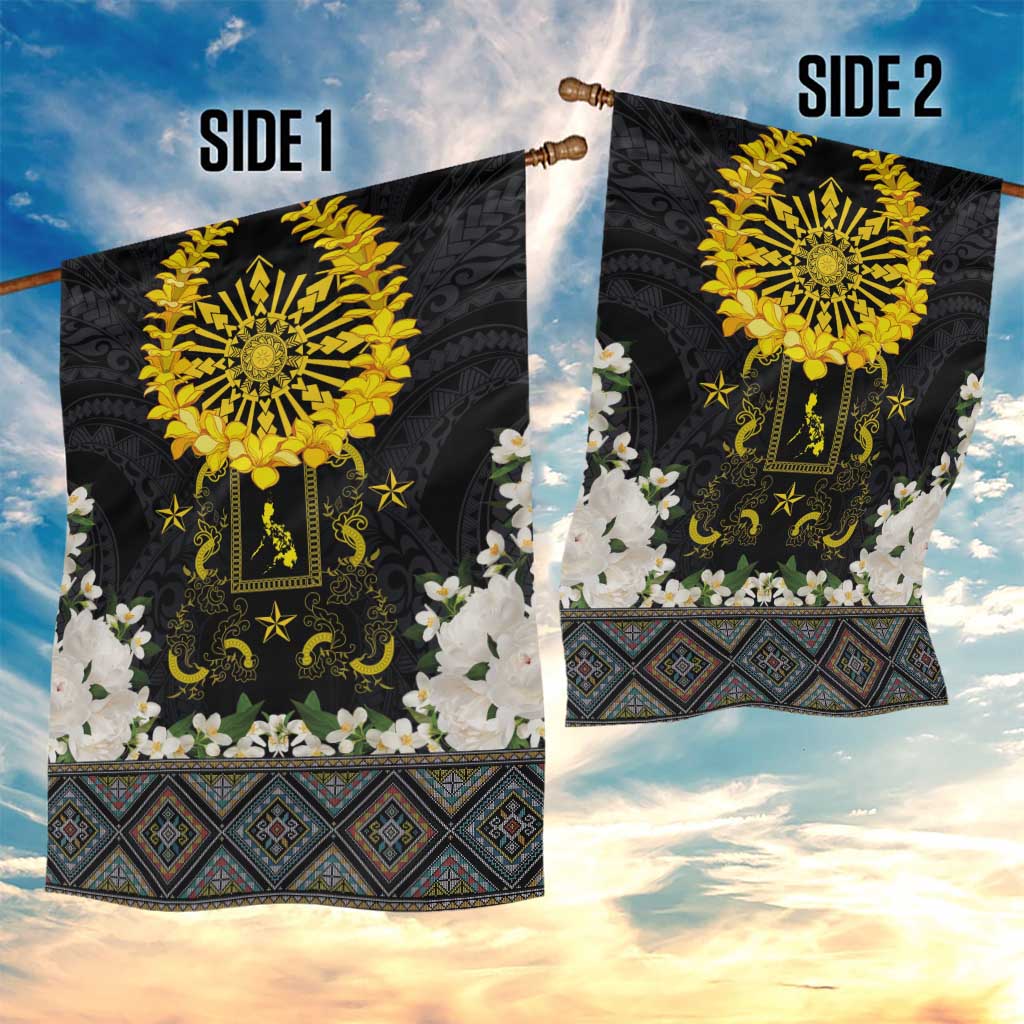 Flores de Mayo and Filipino Fiesta Garden Flag The Sun-Jasmine and Polynesian Yakan Tattoo Barong Style LT03 - Polynesian Pride