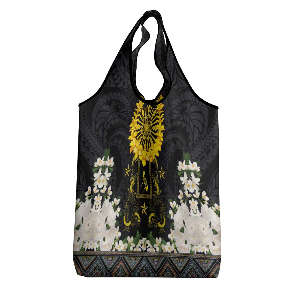 Flores de Mayo and Filipino Fiesta Grocery Bag The Sun-Jasmine and Polynesian Yakan Tattoo Barong Style LT03 - Polynesian Pride