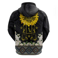 Flores de Mayo and Filipino Fiesta Hoodie The Sun-Jasmine and Polynesian Yakan Tattoo Barong Style LT03 - Polynesian Pride