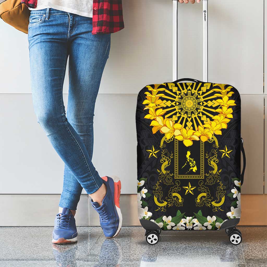 Flores de Mayo and Filipino Fiesta Luggage Cover The Sun-Jasmine and Polynesian Yakan Tattoo Barong Style LT03 - Polynesian Pride