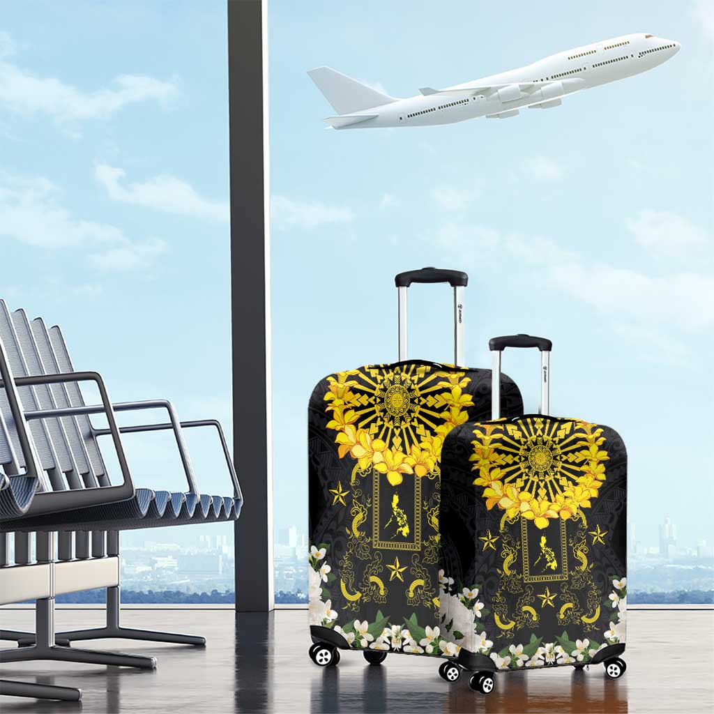 Flores de Mayo and Filipino Fiesta Luggage Cover The Sun-Jasmine and Polynesian Yakan Tattoo Barong Style LT03 - Polynesian Pride