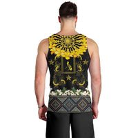 Flores de Mayo and Filipino Fiesta Men Tank Top The Sun-Jasmine and Polynesian Yakan Tattoo Barong Style LT03 - Polynesian Pride