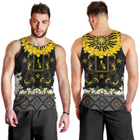 Flores de Mayo and Filipino Fiesta Men Tank Top The Sun-Jasmine and Polynesian Yakan Tattoo Barong Style LT03 - Polynesian Pride