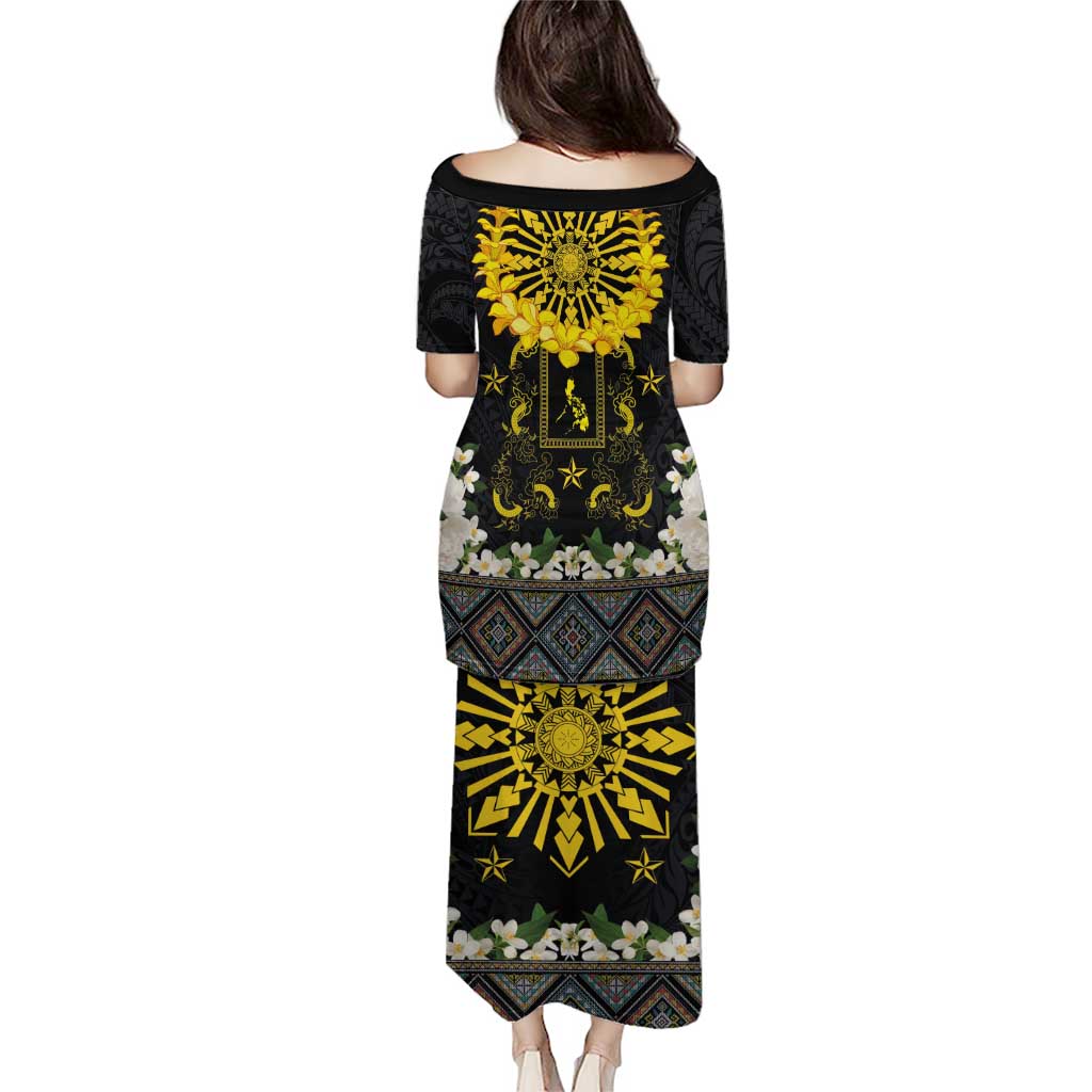 Flores de Mayo and Filipino Fiesta Puletasi The Sun-Jasmine and Polynesian Yakan Tattoo Barong Style LT03 - Polynesian Pride