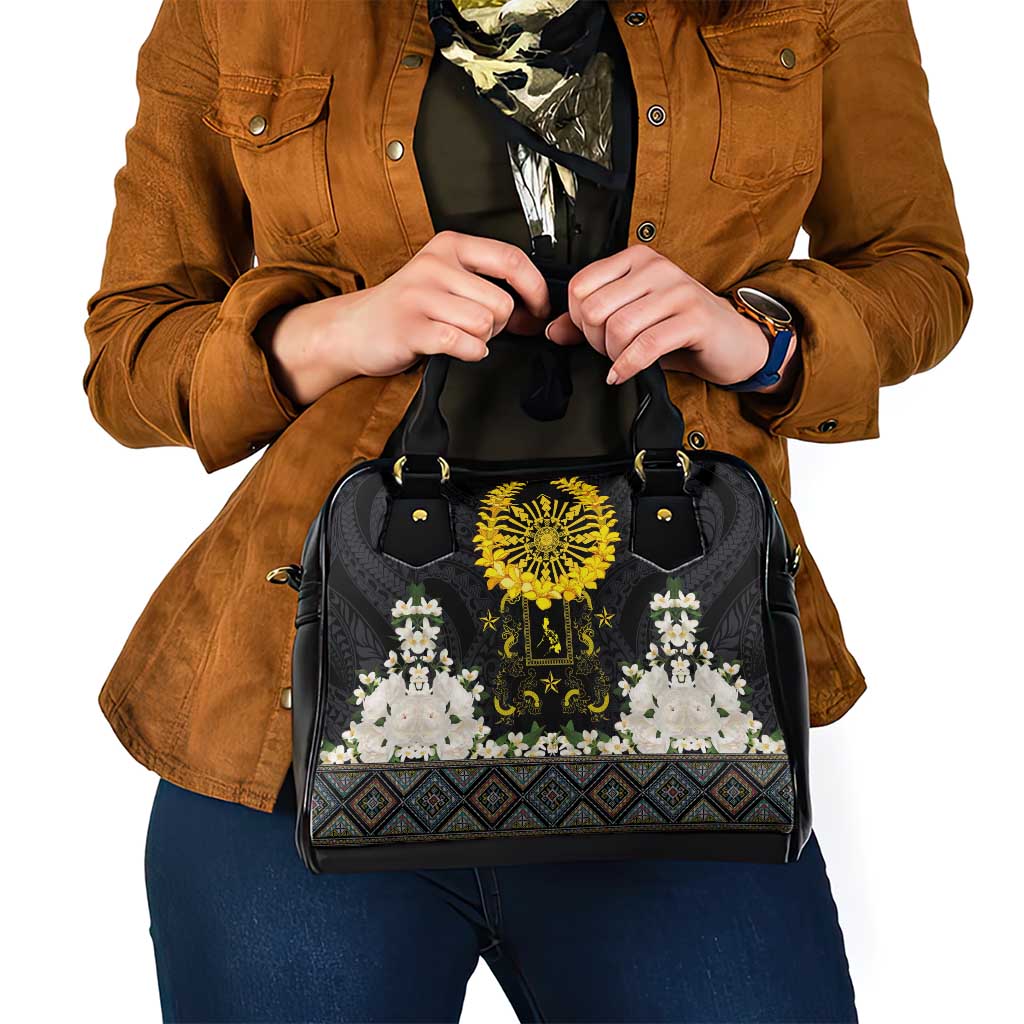 Flores de Mayo and Filipino Fiesta Shoulder Handbag The Sun-Jasmine and Polynesian Yakan Tattoo Barong Style LT03 - Polynesian Pride