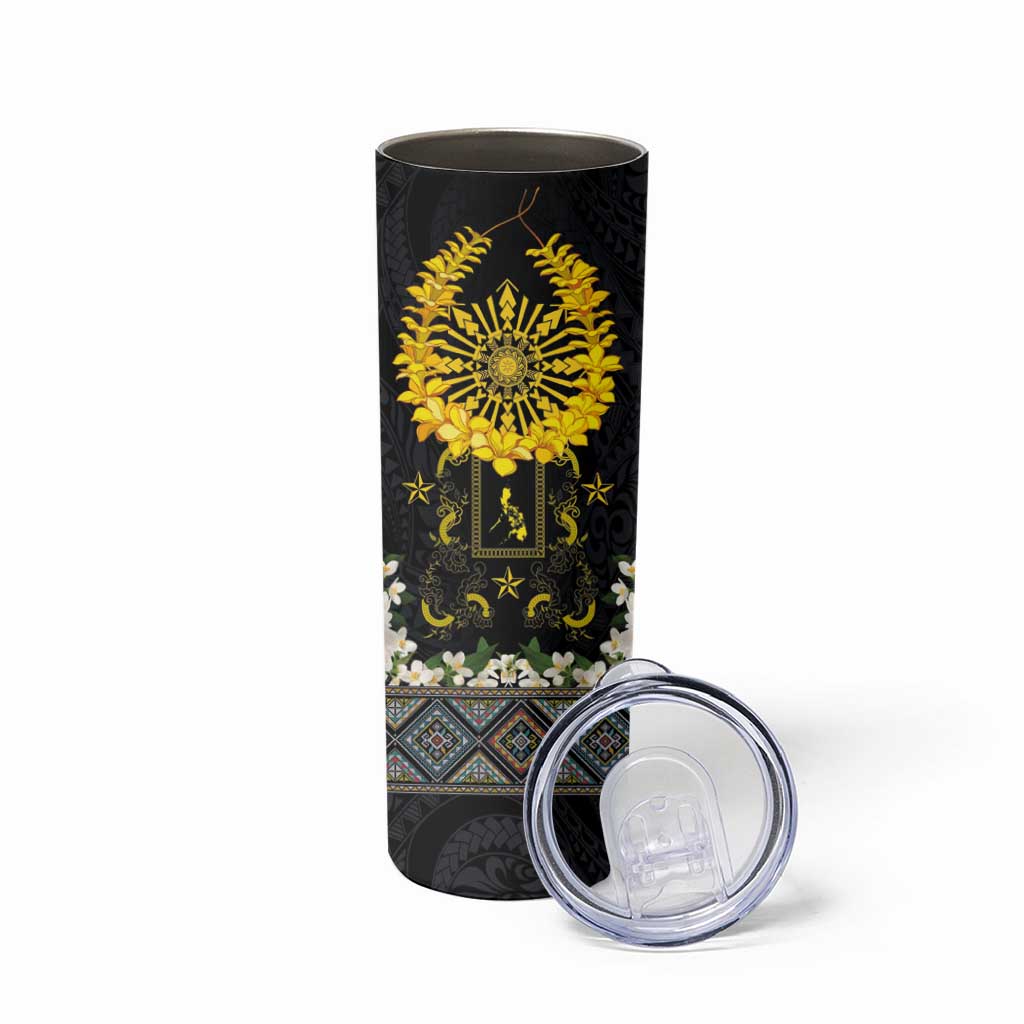 Flores de Mayo and Filipino Fiesta Skinny Tumbler The Sun-Jasmine and Polynesian Yakan Tattoo Barong Style LT03 - Polynesian Pride