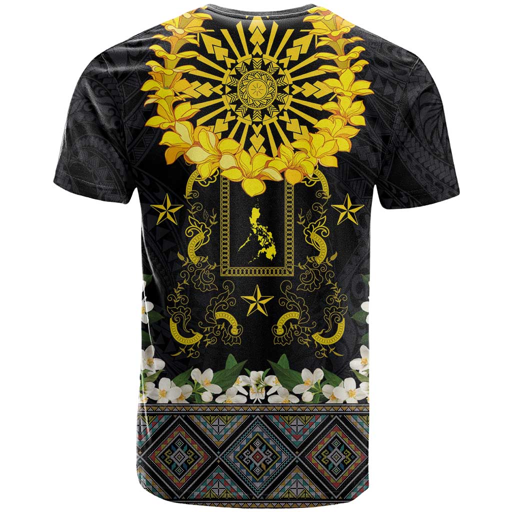 Flores de Mayo and Filipino Fiesta T Shirt The Sun-Jasmine and Polynesian Yakan Tattoo Barong Style LT03 - Polynesian Pride