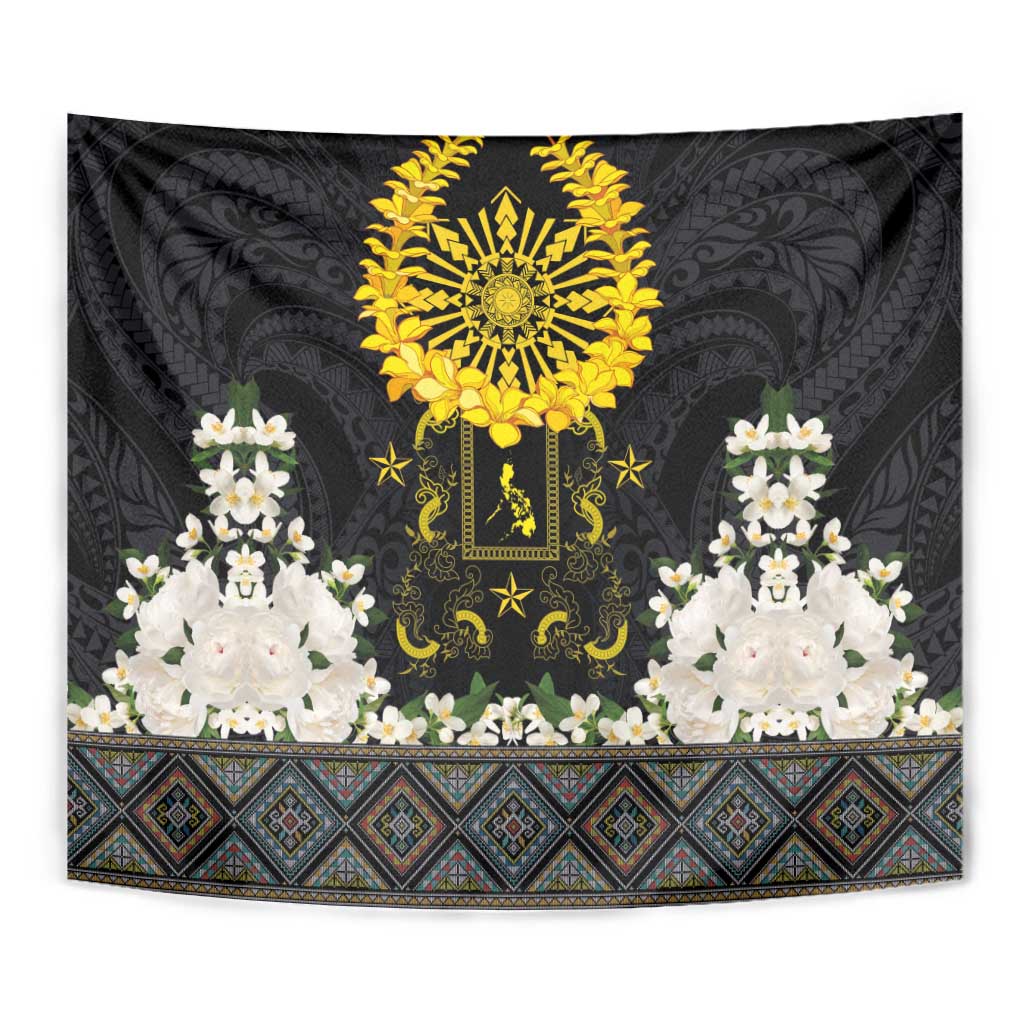 Flores de Mayo and Filipino Fiesta Tapestry The Sun-Jasmine and Polynesian Yakan Tattoo Barong Style LT03 - Polynesian Pride