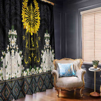 Flores de Mayo and Filipino Fiesta Window Curtain The Sun-Jasmine and Polynesian Yakan Tattoo Barong Style LT03 - Polynesian Pride