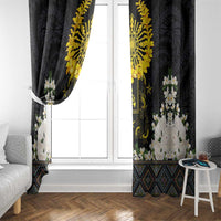 Flores de Mayo and Filipino Fiesta Window Curtain The Sun-Jasmine and Polynesian Yakan Tattoo Barong Style LT03 - Polynesian Pride