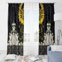 Flores de Mayo and Filipino Fiesta Window Curtain The Sun-Jasmine and Polynesian Yakan Tattoo Barong Style LT03 - Polynesian Pride