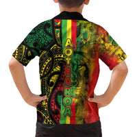 Aotearoa Reggae Family Matching Summer Maxi Dress and Hawaiian Shirt Maori Reggae-One Love LT03 - Polynesian Pride
