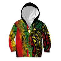 Aotearoa Reggae Kid Hoodie Maori Reggae-One Love LT03 Zip Hoodie Reggae - Polynesian Pride