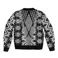 Aotearoa Tukutuku and Poutama Motif Classic Bomber Jacket LT03 - Polynesian Pride