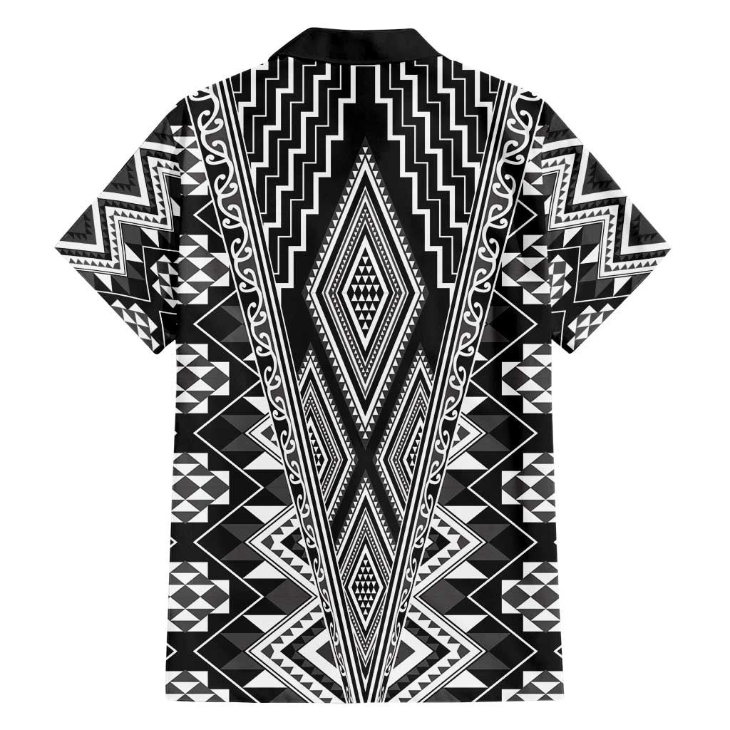 Aotearoa Tukutuku and Poutama Motif Classic Family Matching Short Sleeve Bodycon Dress and Hawaiian Shirt LT03 - Polynesian Pride