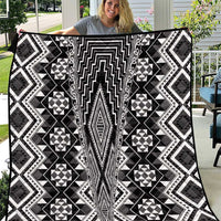 Aotearoa Tukutuku and Poutama Motif Classic Quilt LT03 Gray - Polynesian Pride