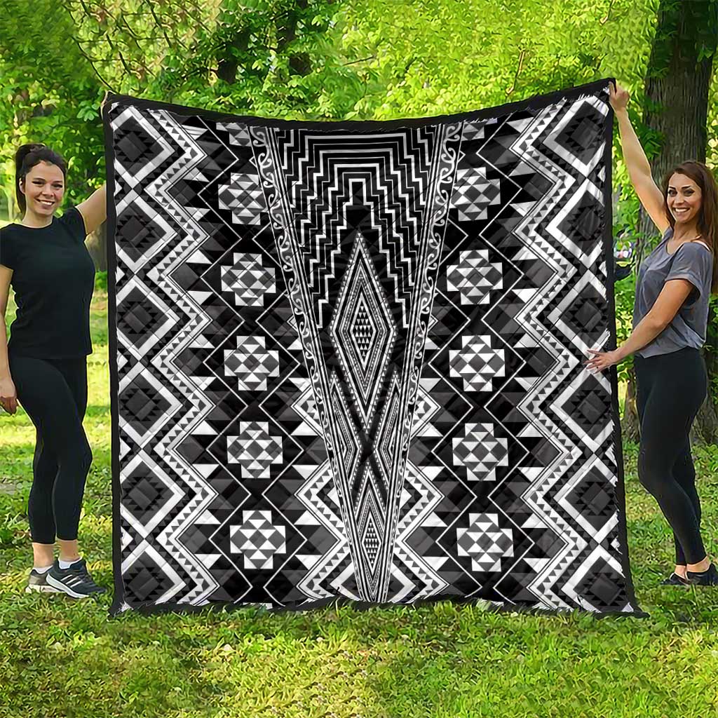 Aotearoa Tukutuku and Poutama Motif Classic Quilt LT03 - Polynesian Pride