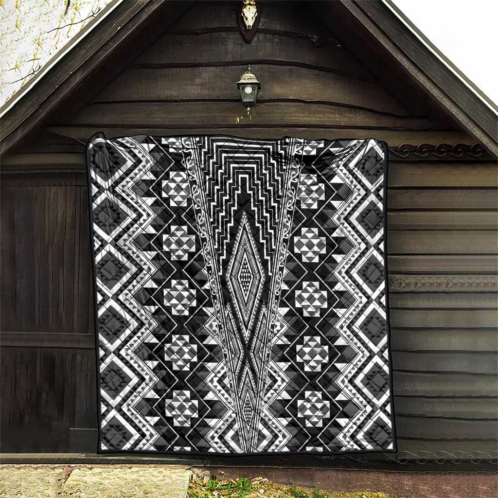 Aotearoa Tukutuku and Poutama Motif Classic Quilt LT03 - Polynesian Pride
