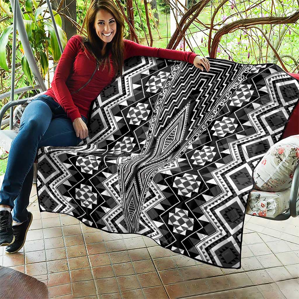 Aotearoa Tukutuku and Poutama Motif Classic Quilt LT03 - Polynesian Pride