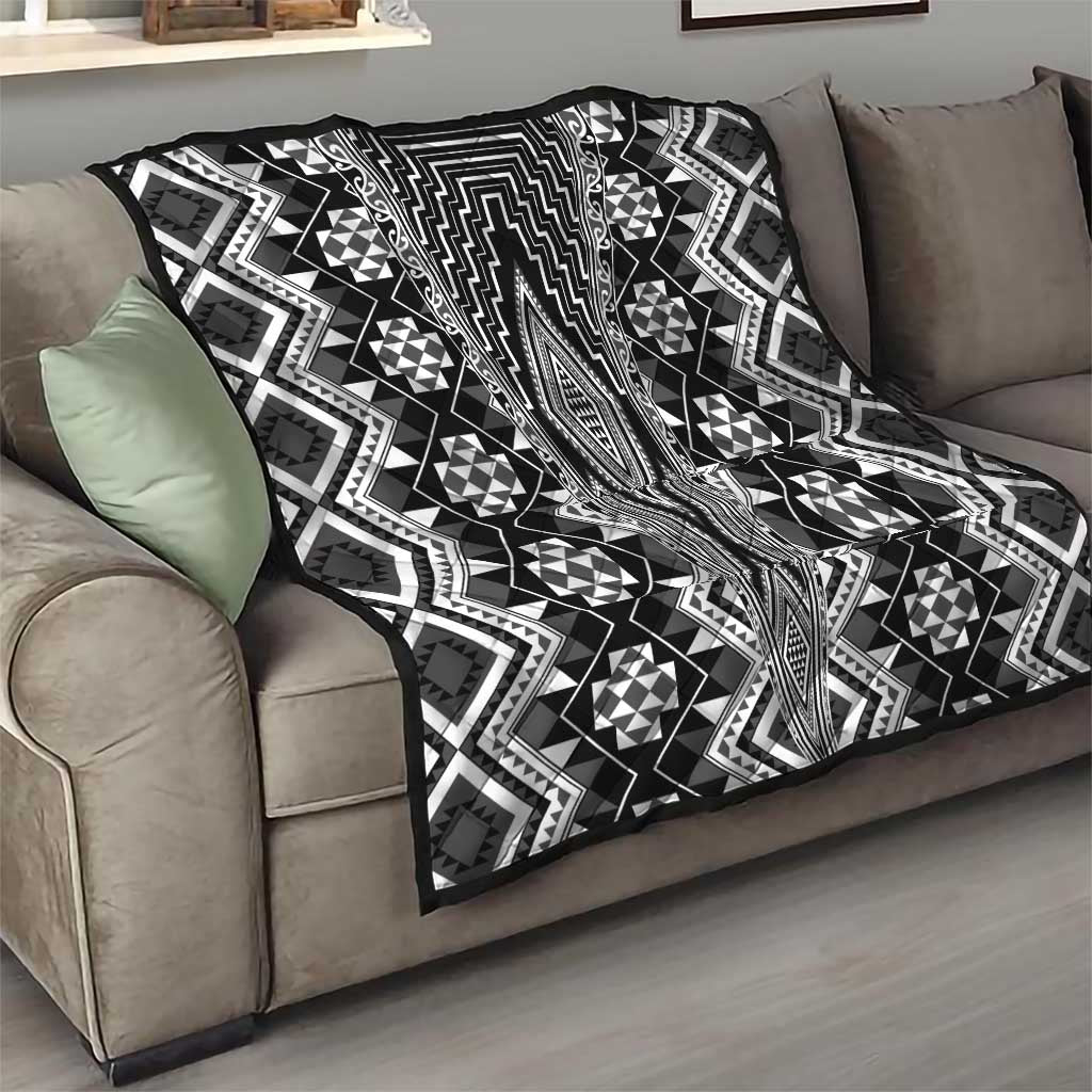 Aotearoa Tukutuku and Poutama Motif Classic Quilt LT03 - Polynesian Pride