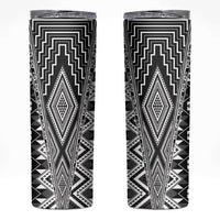 Aotearoa Tukutuku and Poutama Motif Classic Skinny Tumbler LT03 Gray - Polynesian Pride