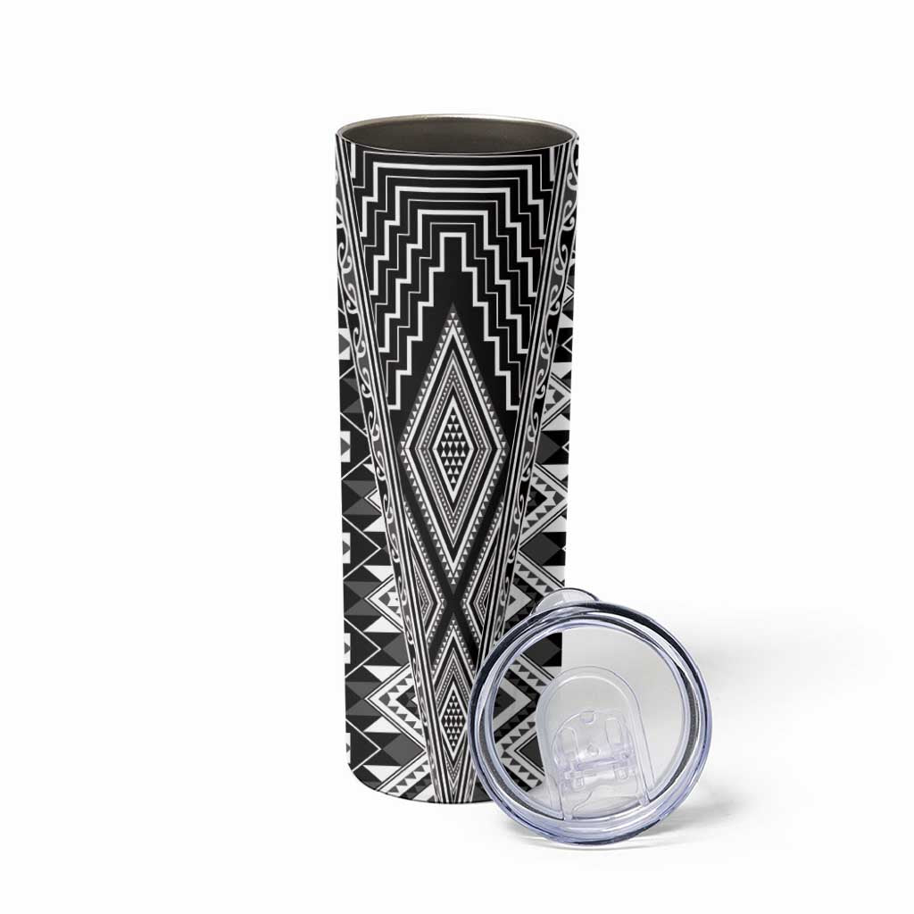 Aotearoa Tukutuku and Poutama Motif Classic Skinny Tumbler LT03 - Polynesian Pride