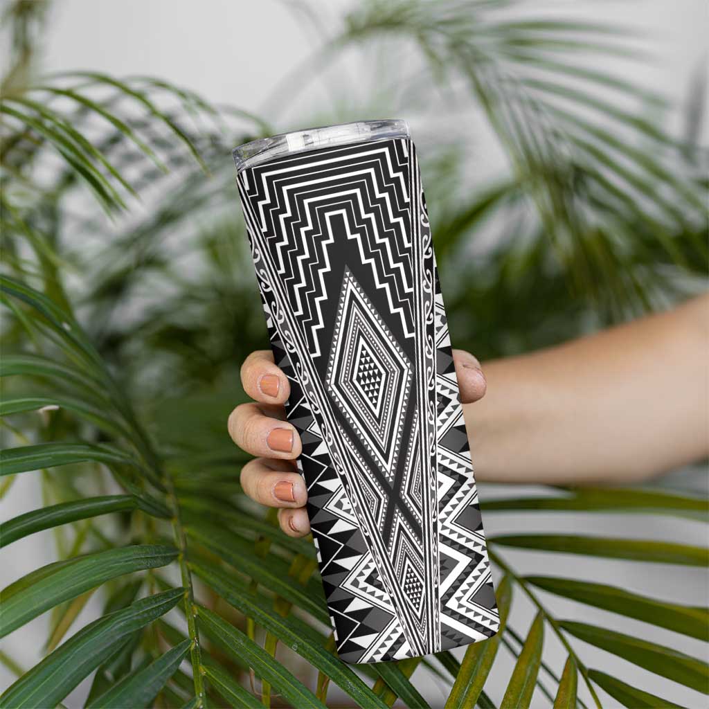 Aotearoa Tukutuku and Poutama Motif Classic Skinny Tumbler LT03 - Polynesian Pride