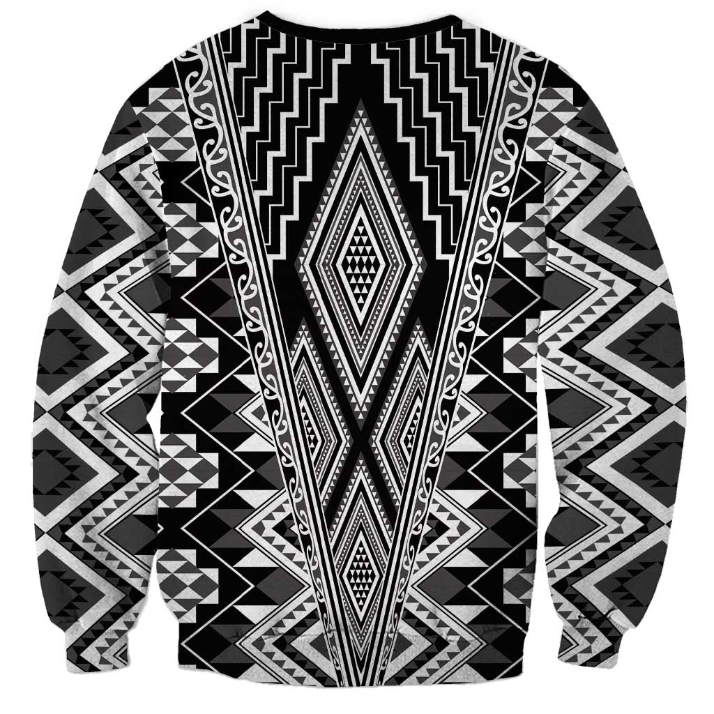 Aotearoa Tukutuku and Poutama Motif Classic Sweatshirt