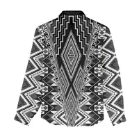 Aotearoa Tukutuku and Poutama Motif Classic Women Casual Shirt LT03 - Polynesian Pride
