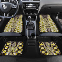 Yellow Aotearoa Tukutuku and Poutama Motif Car Mats LT03 Set 4pcs Yellow - Polynesian Pride