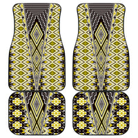 Yellow Aotearoa Tukutuku and Poutama Motif Car Mats LT03 - Polynesian Pride